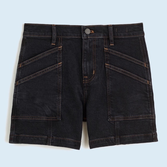 Madewell Perfect Vintage Mid-Length Cargo Jean Short in Shamp Wash - Picture 4 of 8